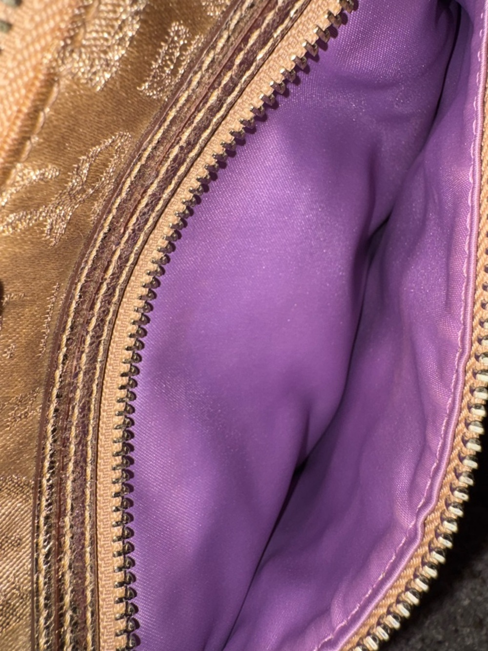 Coach Poppy Metallic Gold Crossbody Bag - Picture 5 of 6